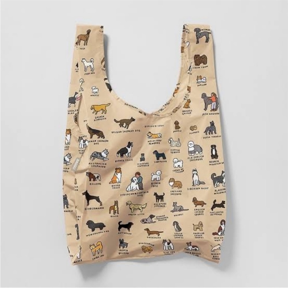 NWT BAGGU Standard Printed Reusable Tote Dog (Graphic Dictionary)